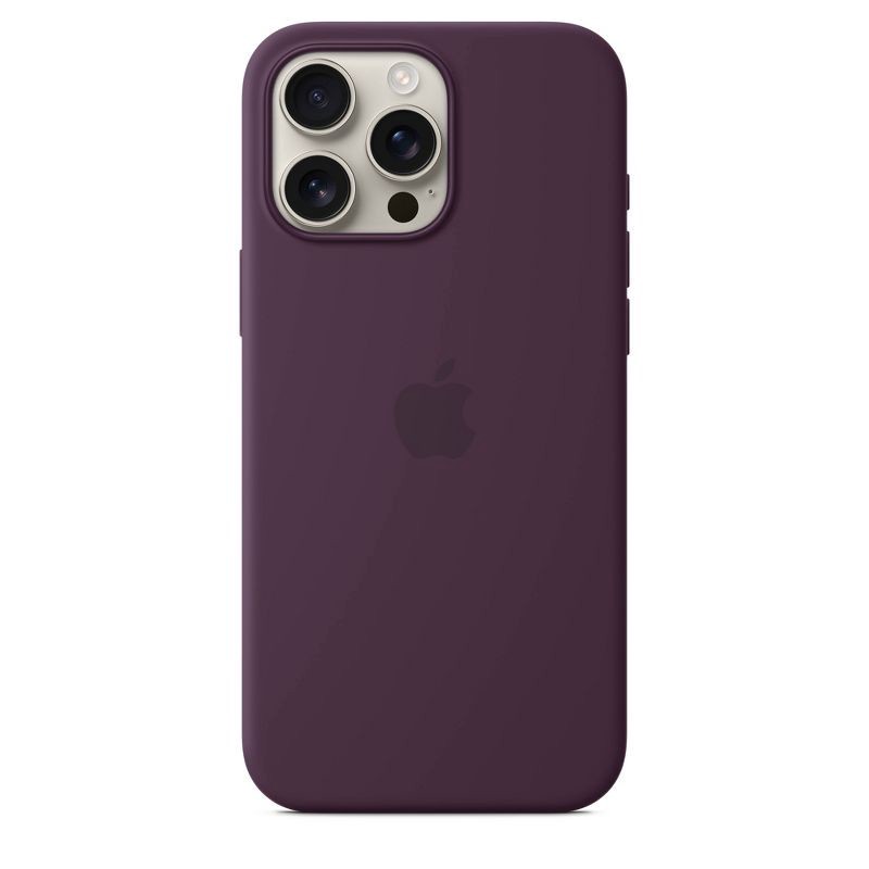 slide 2 of 4, Apple iPhone 16 Pro Max Silicone Case with MagSafe - Plum, 1 ct