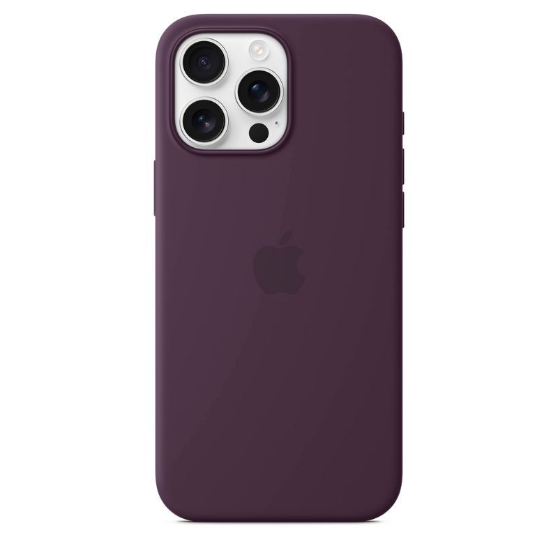 slide 3 of 4, Apple iPhone 16 Pro Max Silicone Case with MagSafe - Plum, 1 ct