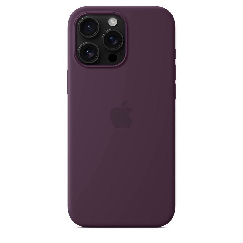 slide 4 of 4, Apple iPhone 16 Pro Max Silicone Case with MagSafe - Plum, 1 ct