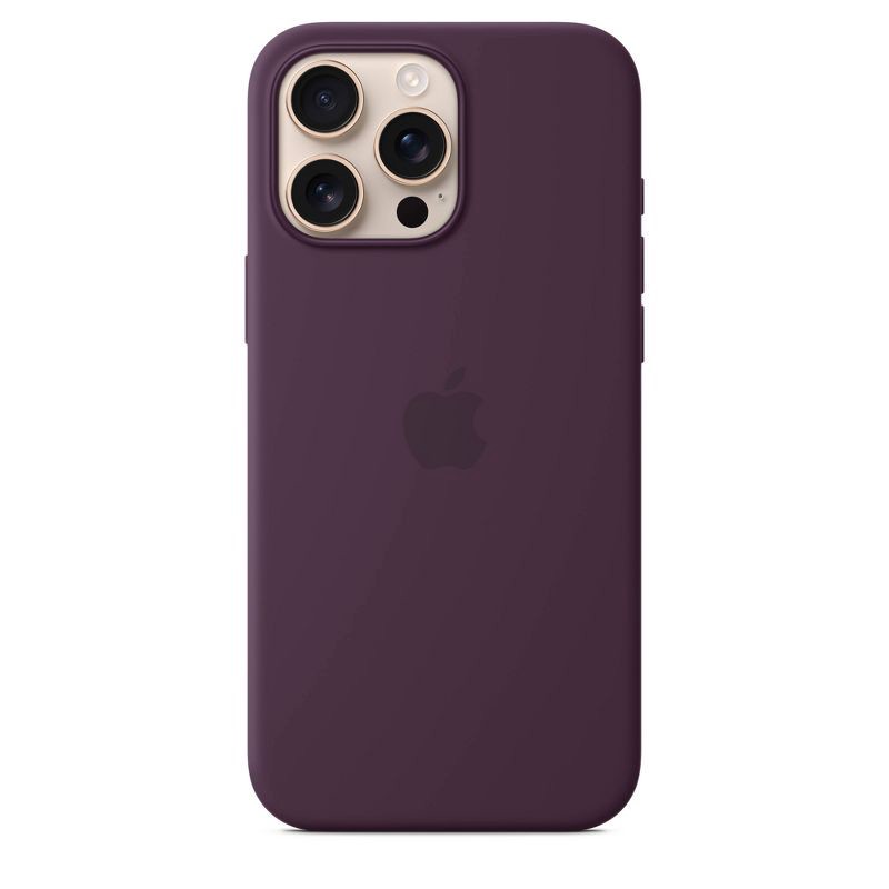 slide 1 of 4, Apple iPhone 16 Pro Max Silicone Case with MagSafe - Plum, 1 ct