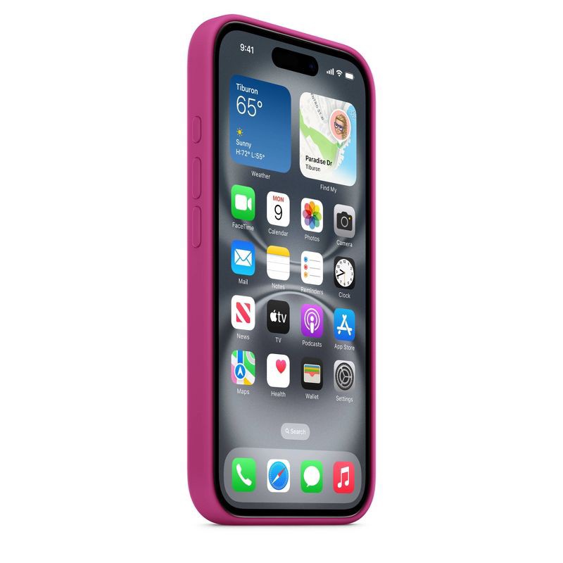 slide 5 of 5, Apple iPhone 16 Silicone Case with MagSafe - Fuchsia, 1 ct