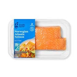 Skin-On Atlantic Salmon - 10oz/2pk - Good & Gather™