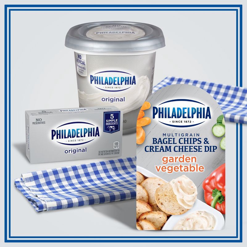 slide 6 of 8, Philadelphia Multigrain Bagel Chips & Garden Vegetable Cream Cheese Dip Snack - 2.5oz, 2.5 oz
