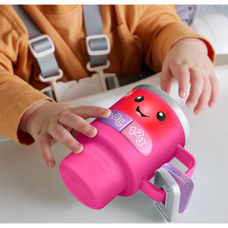 slide 4 of 6, Fisher-Price Laugh & Learn Wake up & Learn Coffee Mug - Pink, 1 ct