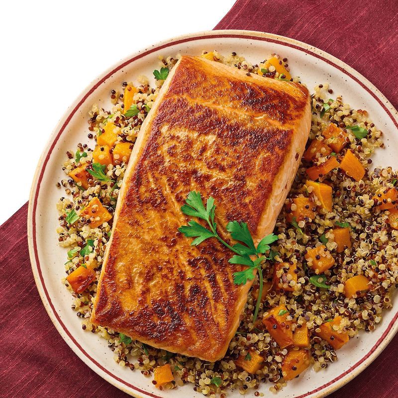 slide 2 of 3, Sweet Bourbon Flavored Skin-On Atlantic Salmon - 14oz - Good & Gather™, 14 oz