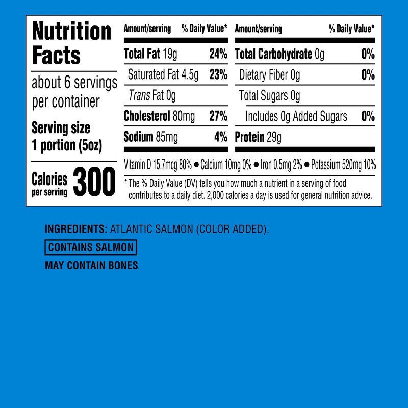 slide 4 of 4, Skin-On Atlantic Salmon Family Pack - 30oz/6pk - Good & Gather™, 30 oz, 6 ct