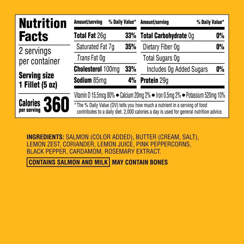 slide 4 of 4, Skin-On Atlantic Salmon with Lemon Pepper Butter - 10.7oz/2pk - Good & Gather™, 10.7 oz, 2 ct