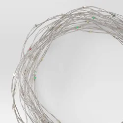 10.5' 30ct Battery Operated LED Dewdrop Fairy String Lights with Silver Wire - Room Essentials™