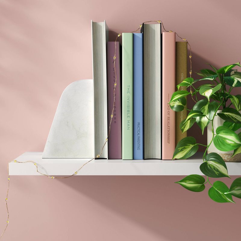 slide 2 of 4, 10.5' 30ct Battery Operated Twinkling LED Dewdrop Fairy String Lights Warm White with Gold Wire - Room Essentials™, 30 ct