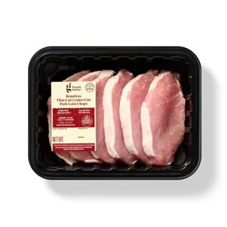 Fresh Boneless Thin-Cut Center Cut Pork Loin Chops - price per lb - Good & Gather™