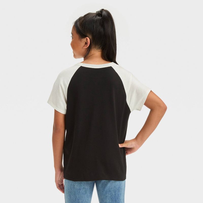 slide 3 of 4, Girls' Hello Kitty Halloween Short Sleeve Graphic T-Shirt - Black S, 1 ct