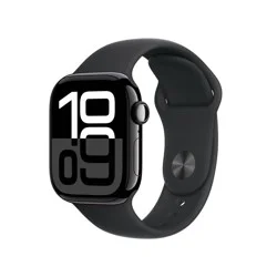 Apple Watch Series 10 GPS 42mm Jet Black Aluminum Case with Black Sport Band - M/L
