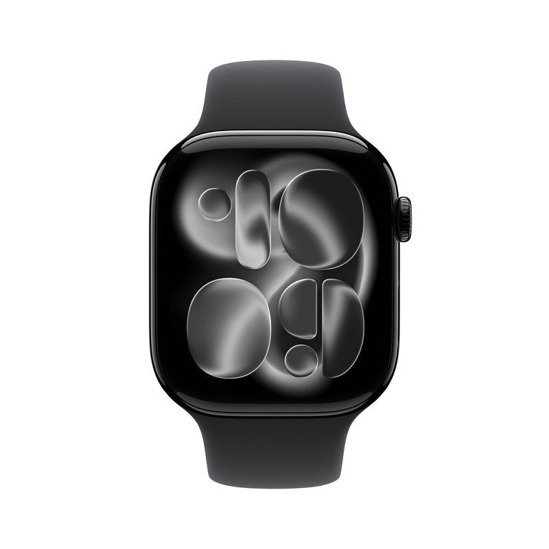 slide 2 of 10, Apple Watch Series 11 GPS 42mm Jet Black Aluminum Case with Black Sport Band - S/M, 1 ct