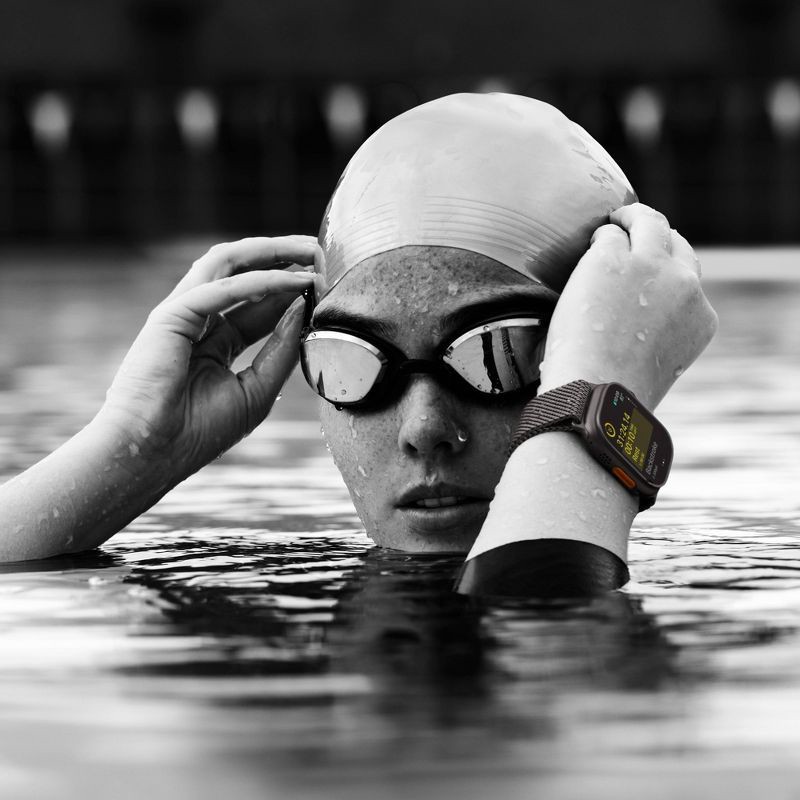 slide 8 of 10, Apple Watch Ultra 2 GPS + Cellular 49mm Black Titanium Case with Black Ocean Band, 1 ct