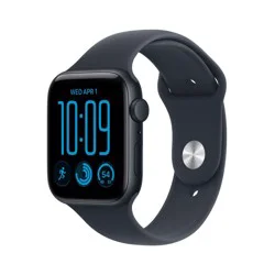 Apple Watch SE 3 GPS 44mm Midnight Aluminum Case with Navy Blue Sport Band - M/L