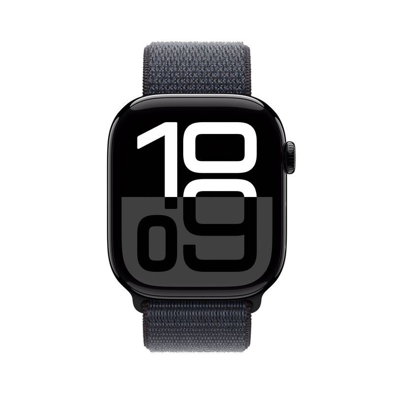 slide 2 of 10, Apple Watch Series 10 GPS 46mm Jet Black Aluminum Case with Ink Sport Loop, 1 ct