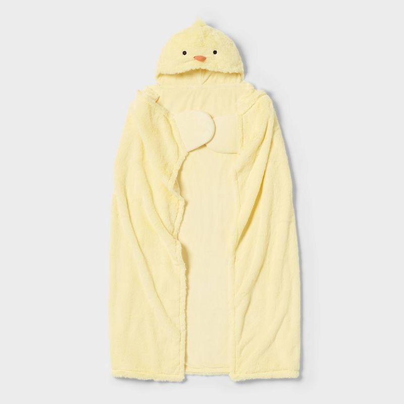 slide 1 of 3, Chick Hooded Kids' Blanket Yellow - Pillowfort™, 1 ct