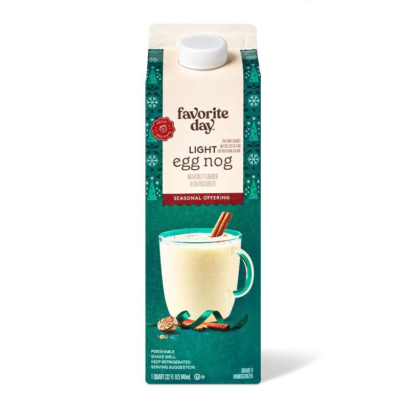 slide 1 of 4, Light Eggnog - 32 fl oz - Favorite Day™, 32 fl oz
