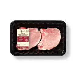 Bone-In Thick Cut Center Cut Pork Loin Chop - price per lb - Good & Gather™