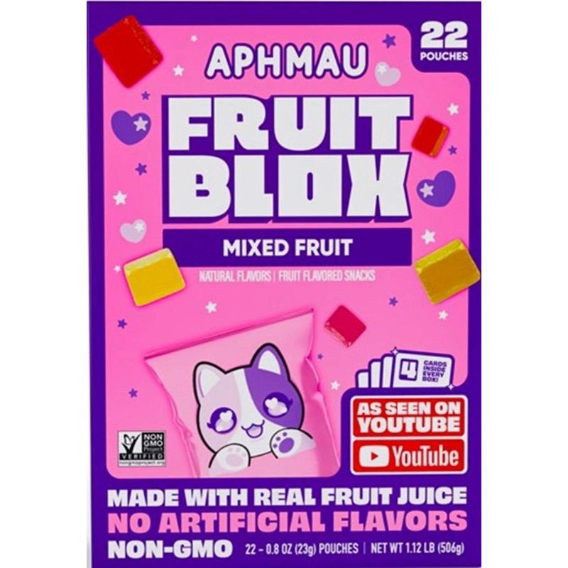 slide 2 of 5, FruitBlox Aphmau Mixed Fruit Fruit Snacks - 17.6oz/22ct, 22 ct; 17.6 oz