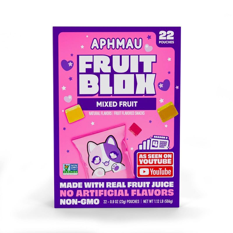 slide 3 of 5, FruitBlox Aphmau Mixed Fruit Fruit Snacks - 17.6oz/22ct, 22 ct; 17.6 oz
