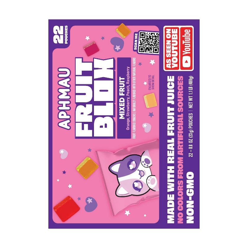 slide 5 of 5, FruitBlox Aphmau Mixed Fruit Fruit Snacks - 17.6oz/22ct, 22 ct; 17.6 oz