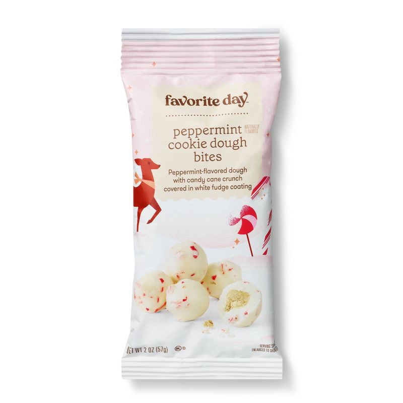 slide 1 of 3, Christmas Peppermint Twist Cookie Dough Bites - 2oz - Favorite Day™, 2 oz