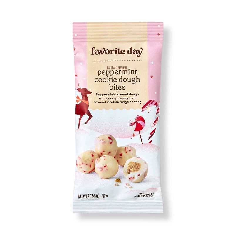 slide 1 of 3, Christmas Peppermint Twist Cookie Dough Bites - 2oz - Favorite Day™, 2 oz