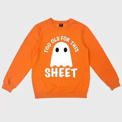 ADTN International Men's Too Old Pullover Sweatshirt - Orange XL