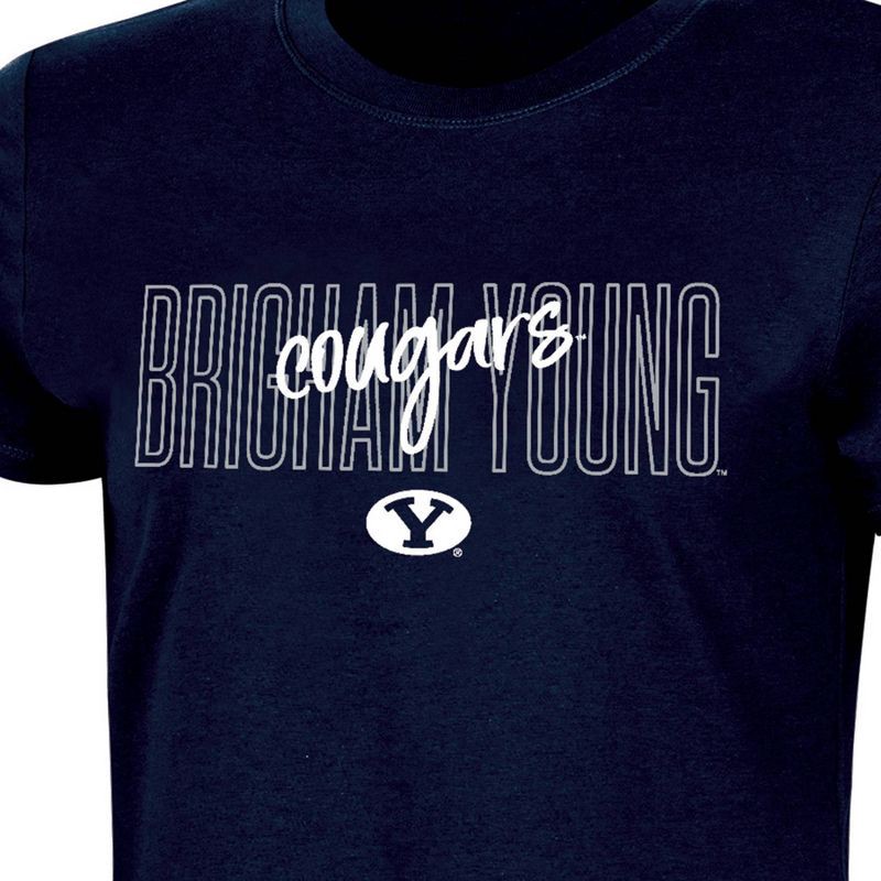 slide 3 of 3, NCAA BYU Cougars Women's Crew Neck T-Shirt - M, 1 ct