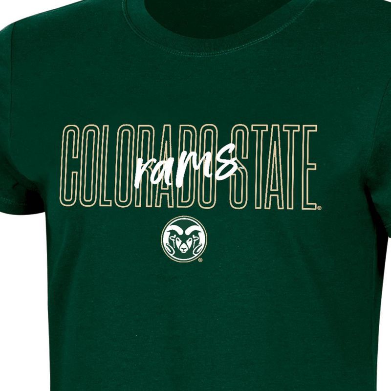 slide 3 of 3, NCAA Colorado State Rams Women's Crew Neck T-Shirt - M: Solid Cotton Pullover, 1 ct