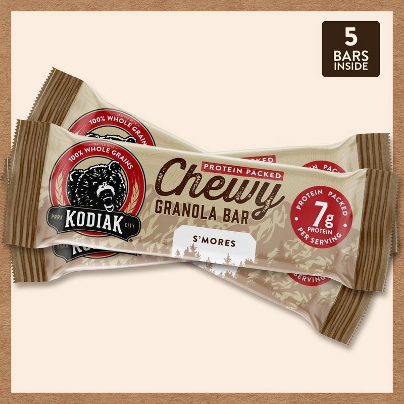 slide 6 of 7, Kodiak Cakes Kodiak S'Mores Chewy Bars - 6.17oz/5ct, 6.17 oz, 5 ct