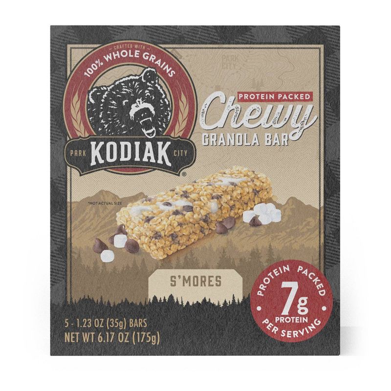 slide 1 of 7, Kodiak Cakes Kodiak S'Mores Chewy Bars - 6.17oz/5ct, 6.17 oz, 5 ct