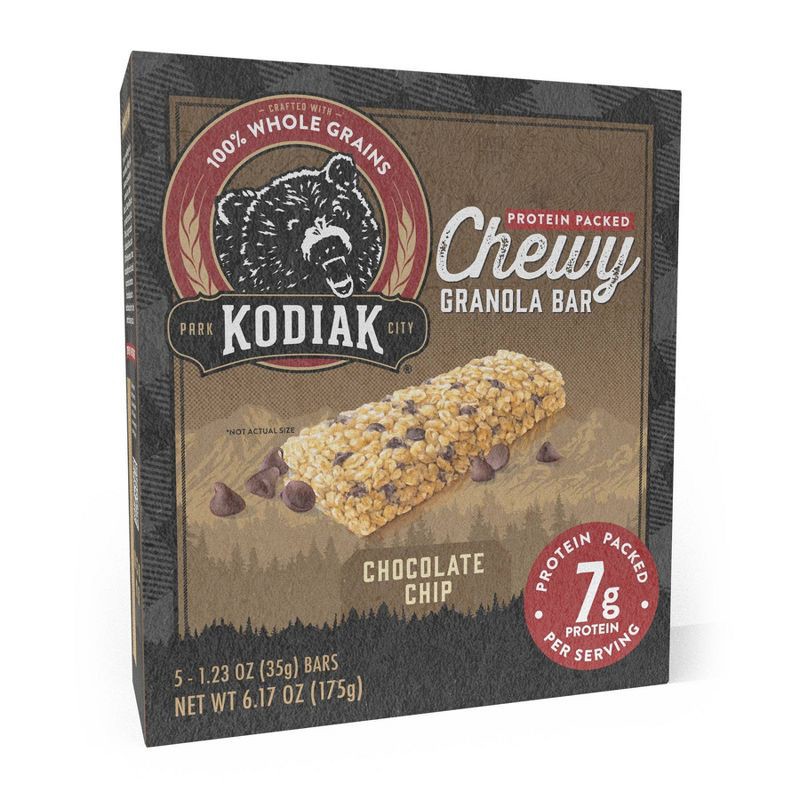 slide 3 of 9, Kodiak Cakes Kodiak Chocolate Chip Chewy Granola Bars - 6.17oz/5ct, 6.17 oz, 5 ct