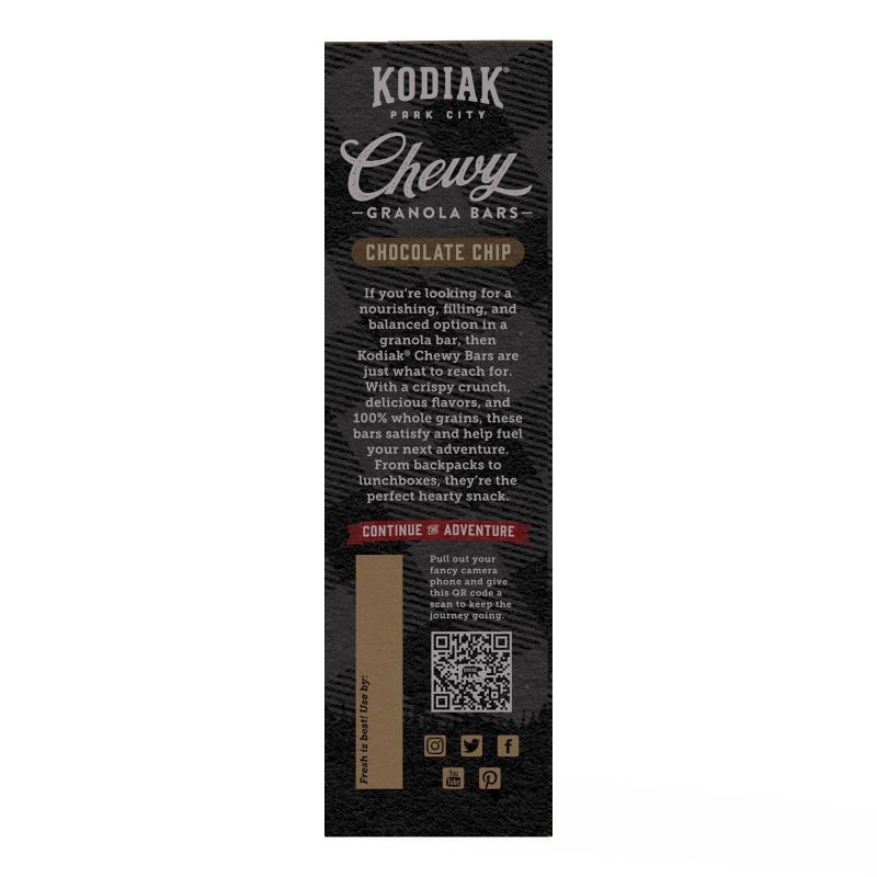 slide 6 of 9, Kodiak Cakes Kodiak Chocolate Chip Chewy Granola Bars - 6.17oz/5ct, 6.17 oz, 5 ct