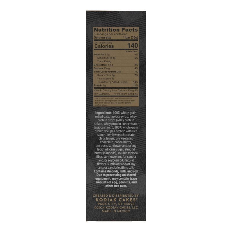 slide 7 of 9, Kodiak Cakes Kodiak Chocolate Chip Chewy Granola Bars - 6.17oz/5ct, 6.17 oz, 5 ct