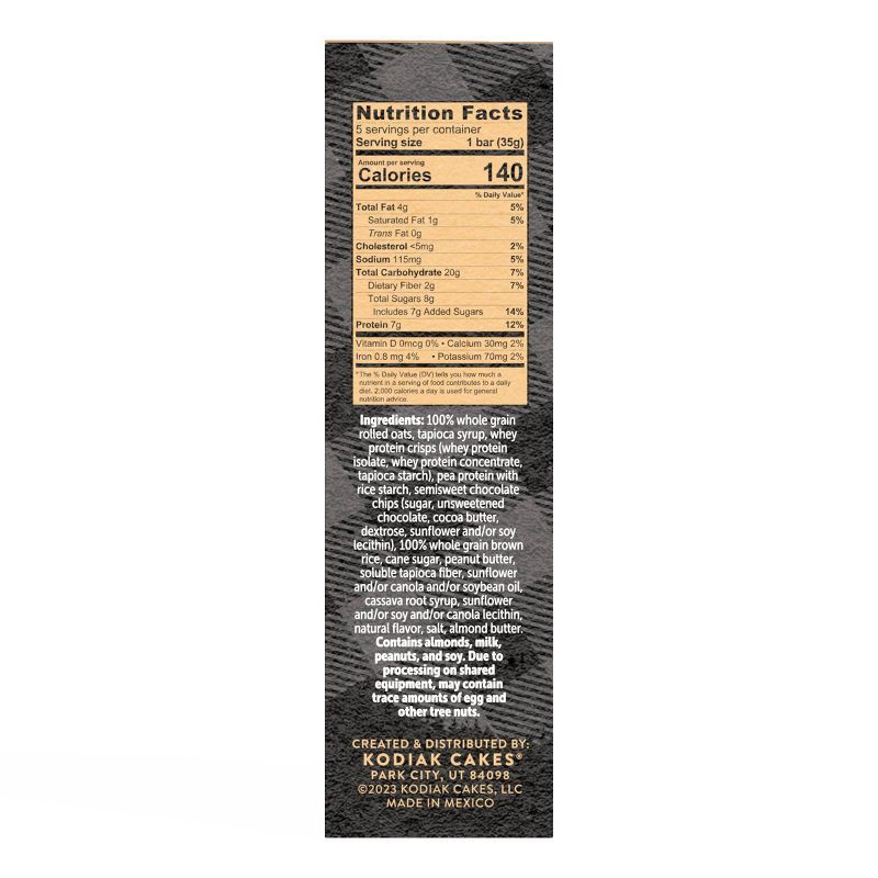 slide 6 of 8, Kodiak Cakes Kodiak Peanut Butter Chocolate Chip Granola Bars - 6.17oz/5ct, 6.17 oz, 5 ct