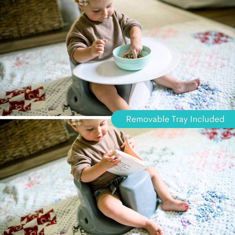 slide 5 of 11, Upseat Baby Floor and Booster Seat - Gray, 1 ct