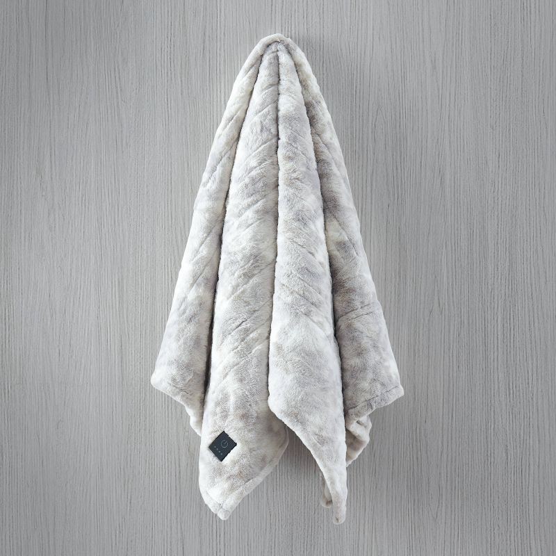 slide 3 of 6, Brookstone Heated Coziest Throw Gray Marble, 1 ct