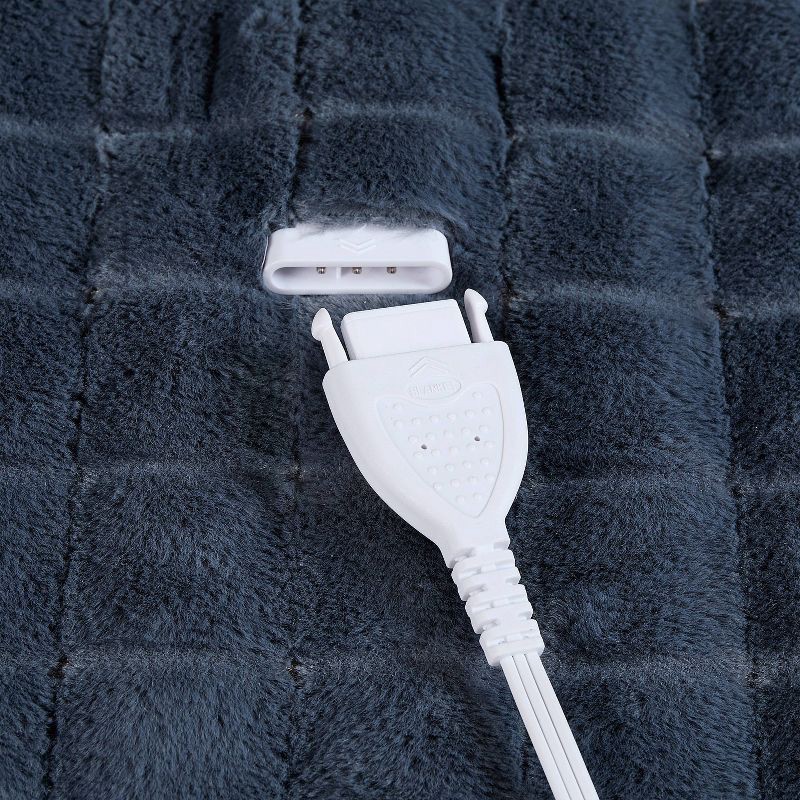 slide 3 of 10, Brookstone King Heated Blanket Dark Gray Texture, 1 ct