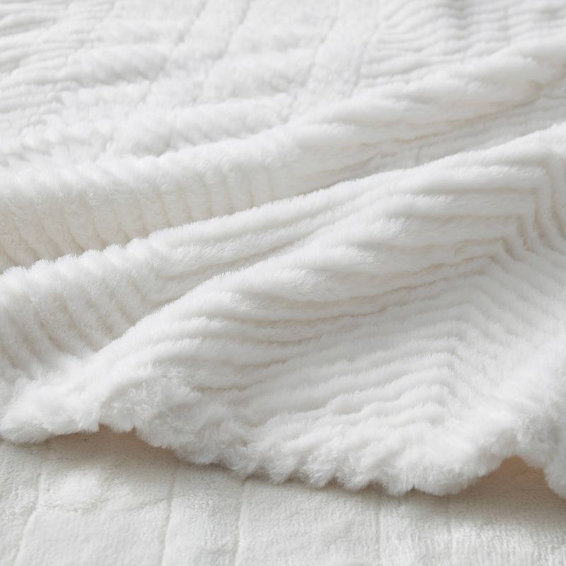 slide 6 of 10, Brookstone Twin Heated Blanket Ivory Herringbone, 1 ct