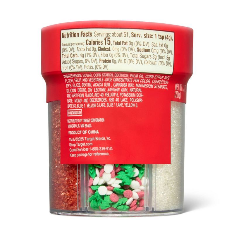 slide 2 of 3, Classic 6 Cell Holiday Sprinkle Mix - 7.27oz - Favorite Day™, 7.27 oz