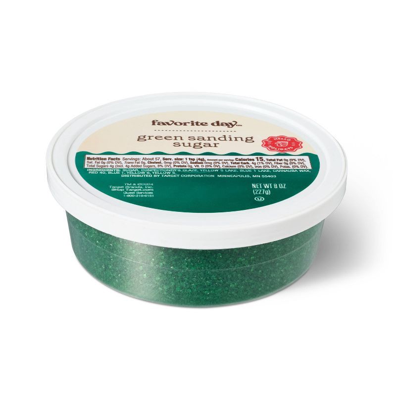 slide 2 of 3, Christmas Green Sanding Sugar - 8oz - Favorite Day™, 8 oz