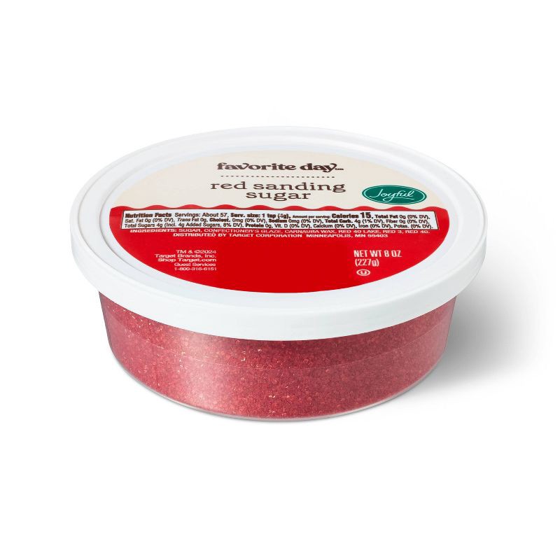 slide 3 of 3, Christmas Red Sanding Sugar - 8oz - Favorite Day™, 8 oz