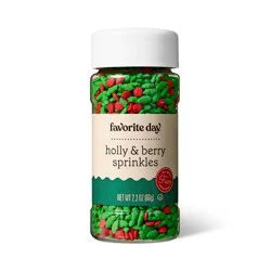 Christmas Holly and Berry Sprinkles - 2.3oz - Favorite Day™