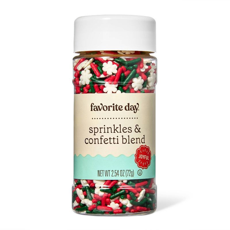 slide 1 of 3, Christmas Sprinkles and Confetti - 2.54oz - Favorite Day™, 2.54 oz