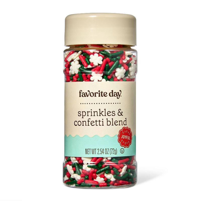 slide 1 of 3, Christmas Sprinkles and Confetti - 2.54oz - Favorite Day™, 2.54 oz