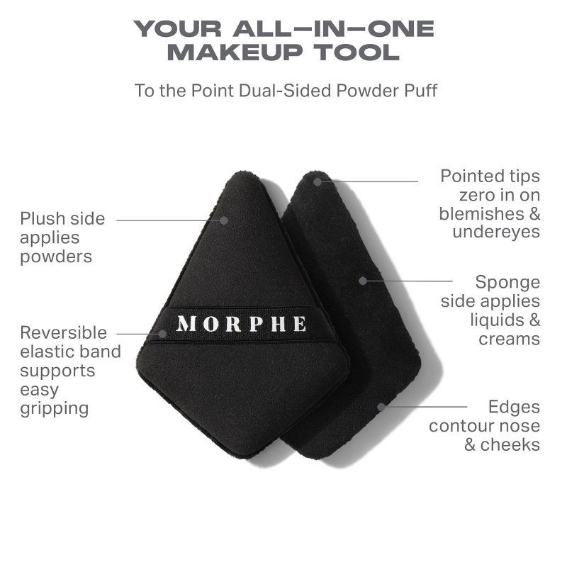 slide 4 of 5, Morphe To the Point Dual-Sided Powder Puff - Ulta Beauty, 1 ct