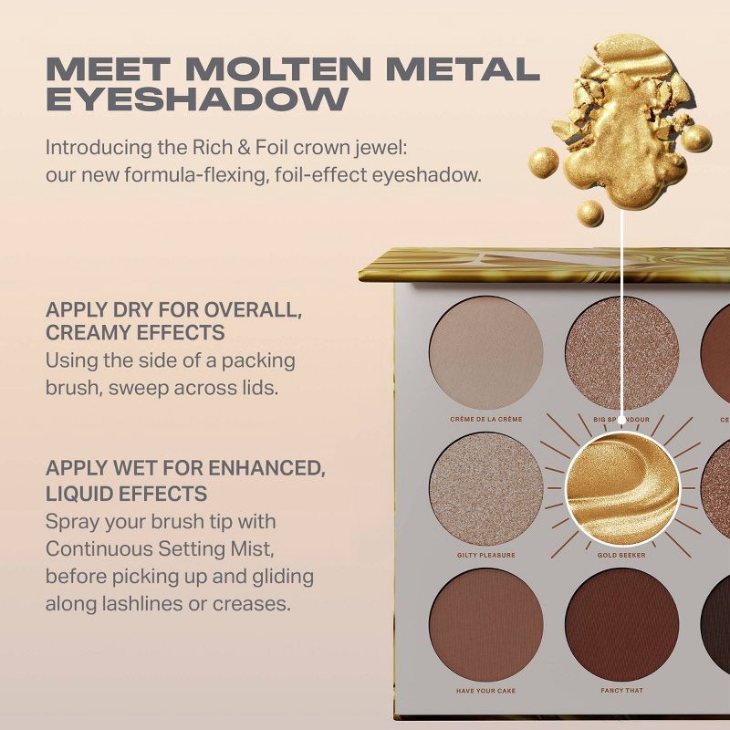 slide 6 of 8, Morphe Rich & Foiled Gold Seeker Eyeshadow Palette - 0.35oz - Ulta Beauty, 0.35 oz