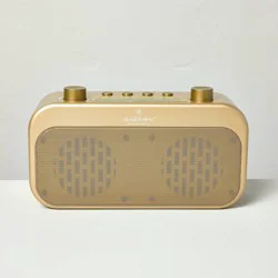 Hearth & Hand with Magnolia Portable Brass Finish AM/FM Bluetooth Radio - Hearth & Hand™ with Magnolia